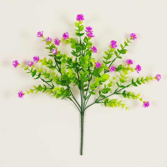 13" UV Resistant Artificial Flowering Mini Rose Bushes